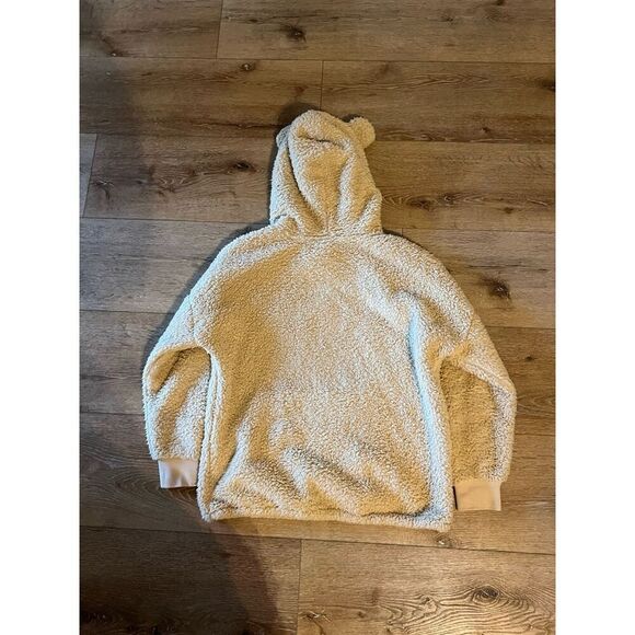 Disney Parks Womens Tan Winnie the Pooh Piglett Sherpa Hoodie Size Small - Picture 2 of 3